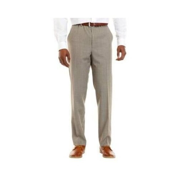 LAUREN RALPH LAUREN Classic UltraFlex Stretch Suit Pants Beige Size 42x32 $190